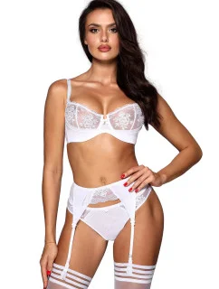 Dámská luxusní krajková podprsenka V-10211 bílá - Axami