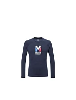 Pánské tričko MILLET Trilogy Wool Ts Ls M, tmavě modré