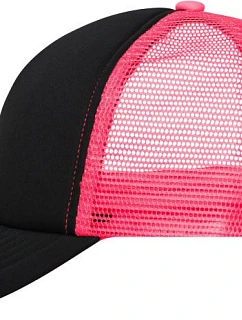 Daiber MB 70 5 panelová polyesterová síťovaná kšiltovka 03.0070 black/neon pink