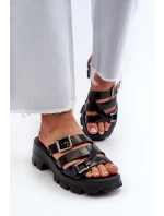 Vonné Dámské Sandály Na Nízkém Podpatku ZAXY NN285043 Černé