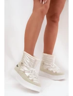 Dámské zimní boty Na platformě Lee Cooper LCJ 25 03 3815 Bílé