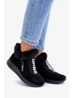 Dámské kotníkové tenisky s kožíškem černé Zeriana