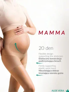 Těhotenské punčocháče 108 Mamma 20 den nero - GABRIELLA