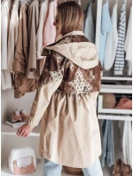 Dámská přechodná bunda parka FERIPARKA tmavě béžová FashionStreet TY4876 Dámská přechodná bunda parka FERIPARKA tmavě béžová FashionStreet TY4876