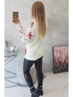 Vánoční svetr se sněhulákem v barvě ecru Vánoční svetr se sněhulákem v barvě ecru