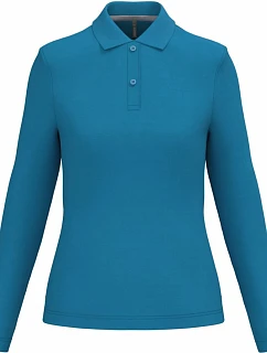 Kariban K 244 Dámské piqué polo s dlouhým rukávem 20.K244 tropical blue