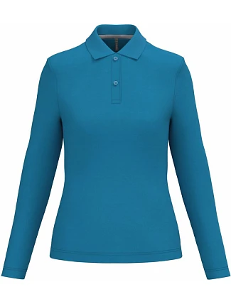 Kariban K 244 Dámské piqué polo s dlouhým rukávem 20.K244 tropical blue Kariban K 244 Dámské piqué polo s dlouhým rukávem 20.K244 tropical blue