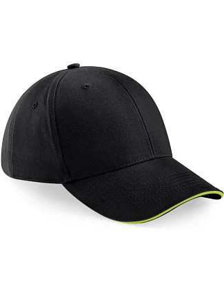 Beechfield B 20 6 panelová sandwich kšiltovka "Athleisure" 53.0020 black/lime green Beechfield B 20 6 panelová sandwich kšiltovka "Athleisure" 53.0020 black/lime green