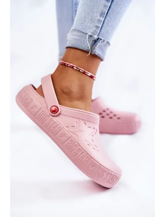 Dámské světlé pantofle Kroks Big Star II275008 Růžové Dámské světlé pantofle Kroks Big Star II275008 Růžové