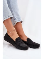 Dámské mokasíny z broušené kůže Big Star – černé Dámské mokasíny z broušené kůže Big Star – černé