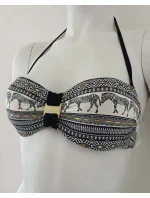 Vrchní díl plavek B4116-60010 černo-smetanový - Selmark Vrchní díl plavek B4116-60010 černo-smetanový - Selmark