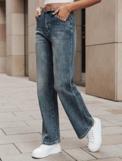 Dámské džínové kalhoty s širokými nohavicemi modré FashionStreet UY2788