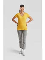 Fruit of the Loom Lady-Fit Valueweight V-Neck T Dámské tričko s výstřihem do V 16.1398 heather grey Fruit of the Loom Lady-Fit Valueweight V-Neck T Dámské tričko s výstřihem do V 16.1398 heather grey