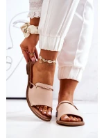 Kožené Nazouváky Lewski Shoes 3047 Béžové