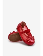 Dětské balerínky s mašlí červené Jellema