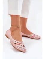 Dámské Kožené Baleríny Maciejka 01358-51 Růžové