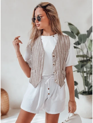 Dámské látkové šortky SUMMER TRIP white FashionStreet SY0438