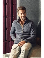 Promodoro 7720 Pánská pletená fleecová bunda 40.7720 heather grey Promodoro 7720 Pánská pletená fleecová bunda 40.7720 heather grey