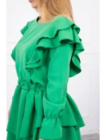 Šaty se svislými volány světle zelené Šaty se svislými volány světle zelené