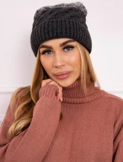 Fleecová čepice Ilona K218 graphite+grey