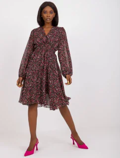 Šaty CHA SK 2903.21X černá a růžová