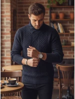 Pánský černý svetr FashionStreet WX2253