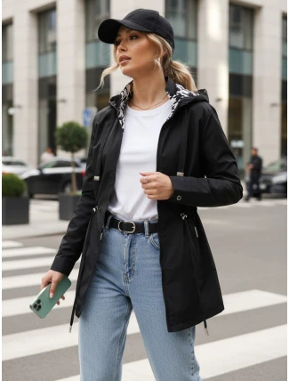Dámská bunda parka s kapucí černá FashionStreet TY5570