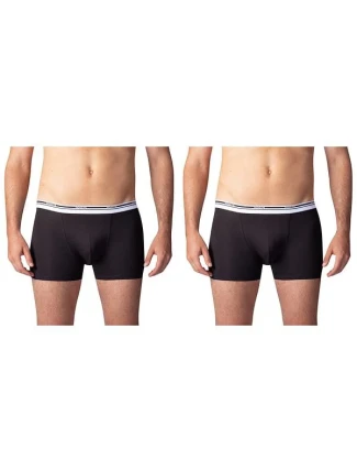 Dvojbalení bavlněných boxerek BOXER COLOURS 2x - BELLINDA - černá