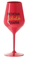 DEDKOVA TEKUTÁ TERAPIA - červený nerozbitný pohár na víno 470 ml DEDKOVA TEKUTÁ TERAPIA - červený nerozbitný pohár na víno 470 ml