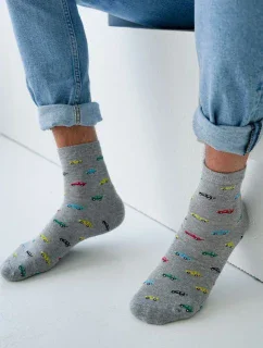 PÁNSKÉ PONOŽKY 3/4 BAREVNÉ AUTÍČKA 1153.039