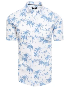 FashionStreet pánská bílá košile s krátkým rukávem KX1036