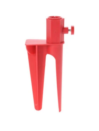 28CM ČERVENÝ PODSTAVEC DEŠTNÍKU VYRAŽENÝ KLADIVEM