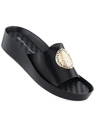 Dámské žabky na platformě černé Potocki 43326