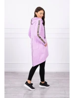 Mikina se zipem na zádech fialová