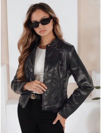 Dámská kožená bunda ramones černá FashionStreet TY5205