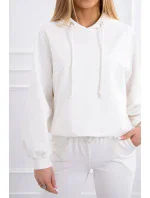 Tepláková souprava s kapucí ecru