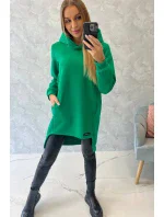 Zateplená mikina s delšími zády světle zelená Zateplená mikina s delšími zády světle zelená