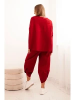 Komplet Punto Milano Winter mikina + kalhoty bordový