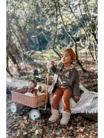 Dívčí teplé sněhule s mašlemi Béžove Meriva