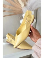 Lakované baleríny s přezkou Žluté Rinalle