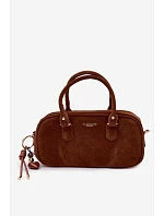 Malá taška typu Kufr s eko semišem Camel Annelle