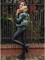 Dámská prošívaná krátká zimní bunda FELLISA zelená FashionStreet TY2459