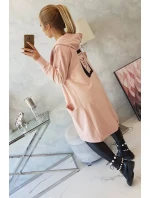 Oversize pláštěnka s kapucí tmavě pudrově růžová Oversize pláštěnka s kapucí tmavě pudrově růžová