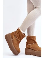 Kožené dámské boty na masivní podrážce Camel Zazoo 3424