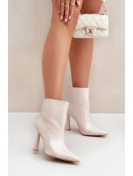 Lakované Boty Na Špičce Nazouvací Světle Béžové Seliri