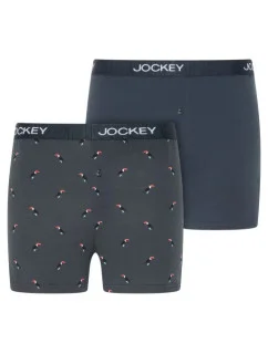 Pánské trenýrky 2Pack 305500 B90 tm. modré s potiskem - Jockey