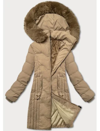 Béžová zimní bunda s odepínací kapucí S'west (R8199-46) Béžová zimní bunda s odepínací kapucí S'west (R8199-46)
