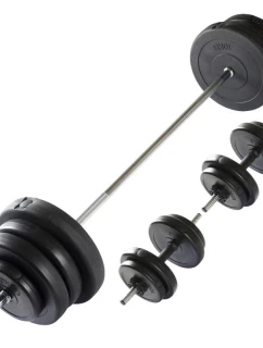 NASTAVITELNÁ SADA ČINEK VIRTUFIT - SADA ČINEK - 60,5 KG - ČERNÁ