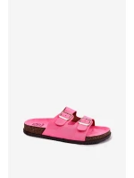 Dámské Pantofle S Přezkami Neonově Růžové Oliena