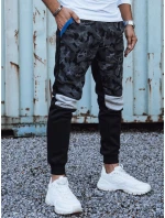 Pánské kamuflážní tepláky černé FashionStreet UX4429